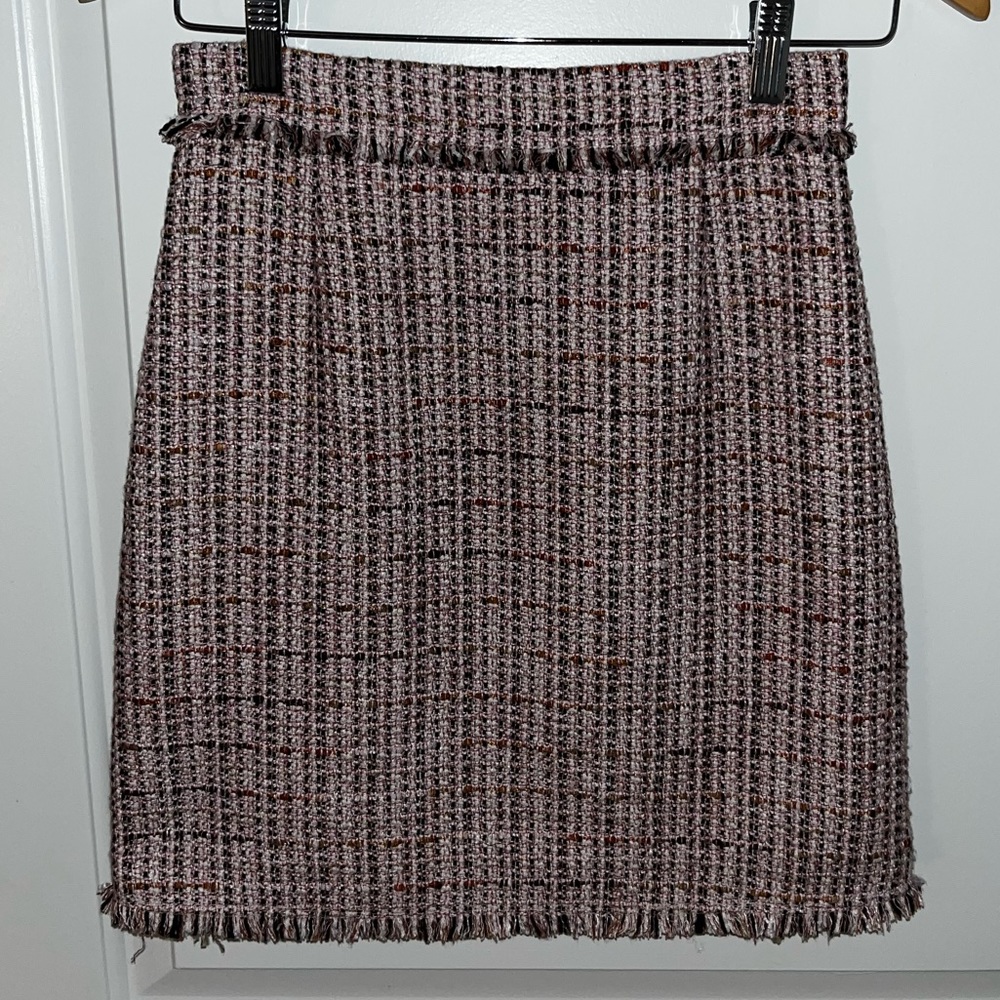 H&M | Plaid Pencil Skirt | Pink and Blue